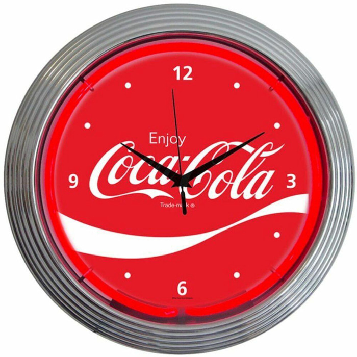 Coca cola metal frame wall clock